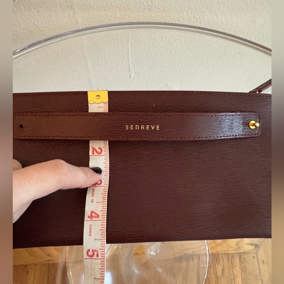 Senreve braceletlet pouch clutch maroon burgundy - Picture 7 of 8